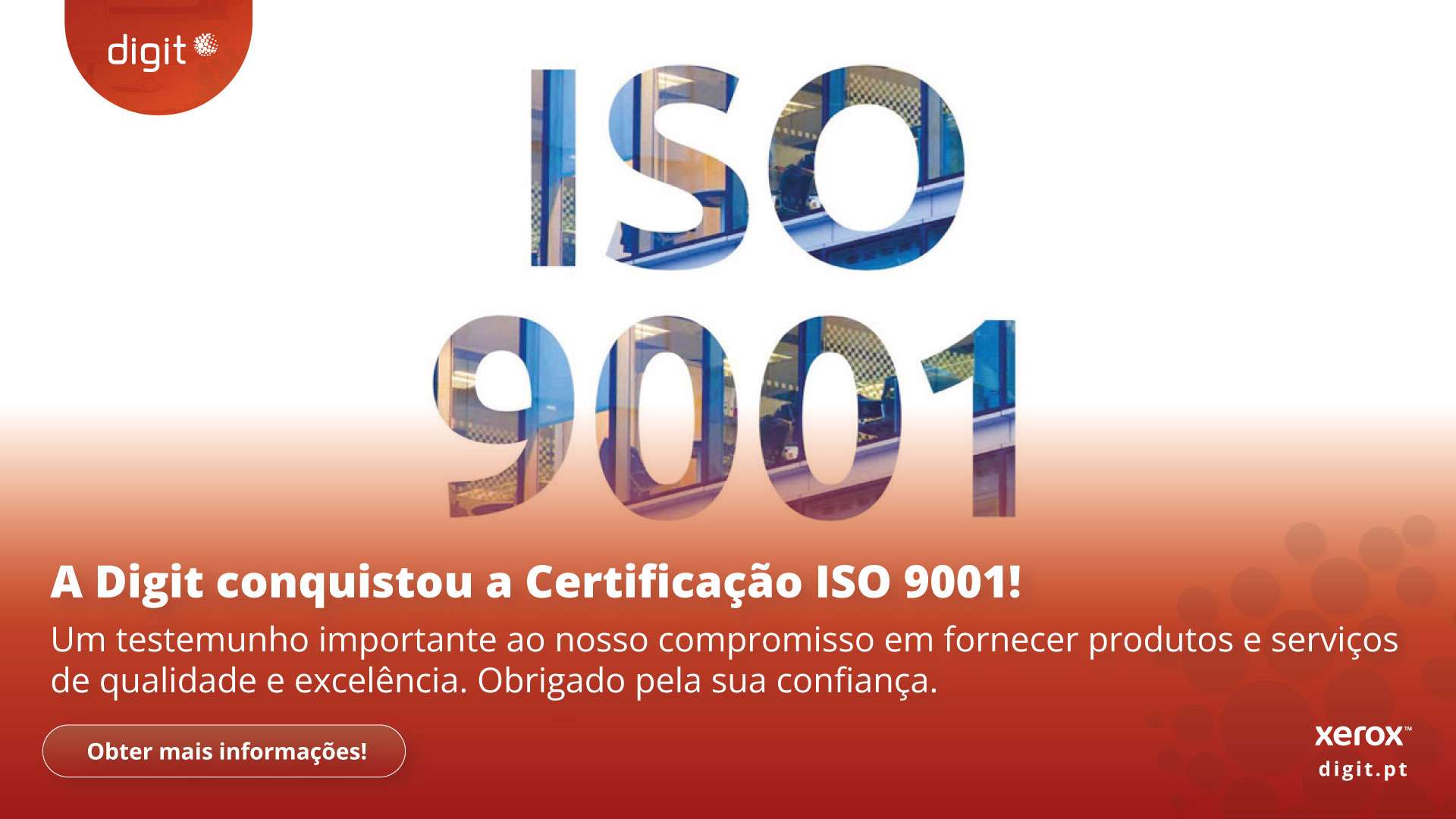 Notícia: A Digit conquistou a Certificação ISO 9001! - Digit